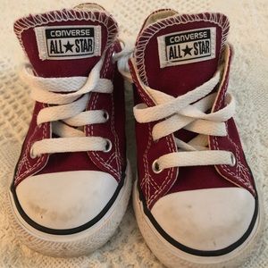 Kids Toddler Converse Chuck Taylor Maroon Size 8